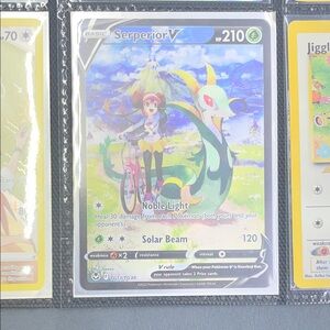 Pokemon Serperior V Trading Card - Blue and Green